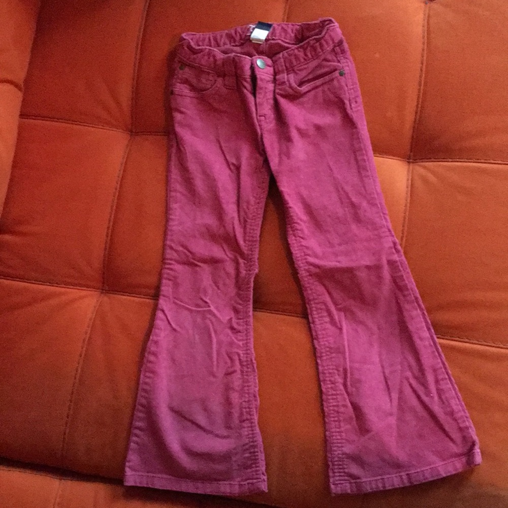 Gap girl glittery corduroy jeans with flare bottom